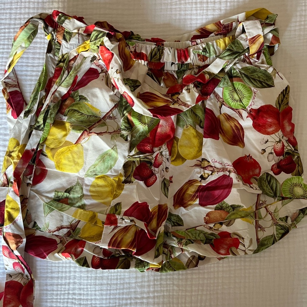 Cara Cara High Waist Shorts - Multicolor Fruit Print